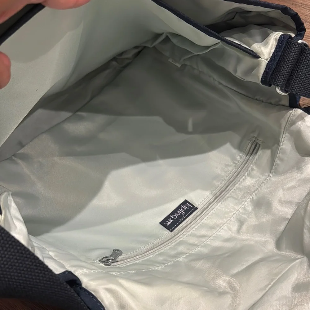 Kipling Navy Messenger Bag with Charm